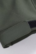 Оптом Ветровка мужская софтшелл виндстоппер с капюшоном спортивная цвета хаки 9617_1Kh, фото 11