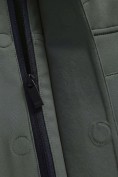 Оптом Ветровка мужская софтшелл виндстоппер с капюшоном спортивная цвета хаки 9617_1Kh, фото 12
