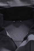 Оптом Ветровка мужская софтшелл виндстоппер с капюшоном спортивная темно-серого цвета 9617_1TC, фото 18