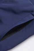 Оптом Ветровка мужская софтшелл виндстоппер с капюшоном спортивная темно-синего цвета 9617_1TS, фото 14