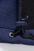 Оптом Ветровка мужская софтшелл виндстоппер с капюшоном спортивная темно-синего цвета 9617_1TS, фото 17