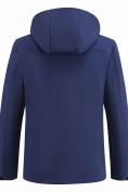 Оптом Ветровка мужская софтшелл виндстоппер с капюшоном спортивная темно-синего цвета 9617_1TS, фото 4