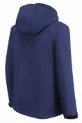 Оптом Ветровка мужская софтшелл виндстоппер с капюшоном спортивная темно-синего цвета 9617_1TS, фото 6