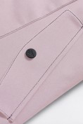 Оптом Парка женская софтшелл виндстоппер удлинённая с капюшоном розового цвета 9618_1R, фото 14