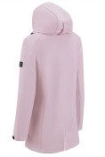 Оптом Парка женская софтшелл виндстоппер удлинённая с капюшоном розового цвета 9618_1R, фото 5