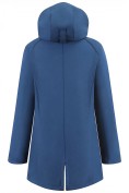 Оптом Парка женская софтшелл виндстоппер удлинённая с капюшоном синего цвета 9618_1S, фото 4