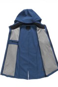 Оптом Парка женская софтшелл виндстоппер удлинённая с капюшоном синего цвета 9618_1S, фото 7