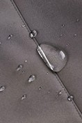 Оптом Парка женская софтшелл виндстоппер удлинённая с капюшоном темно-серого цвета 9618_1TC, фото 9