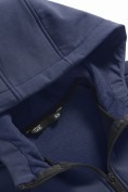 Оптом Мужская куртка виндстоппер больших размеров спортивный темно-синего цвета 9619_1TS, фото 12