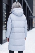 Оптом Куртка летучая мышь женская с капюшоном зимняя светло-серого цвета 9621SS, фото 2