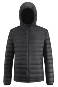 Оптом Куртка мужская гибридная стёганая с капюшоном с графеновой подкладкой черного цвета 9621_1Ch
