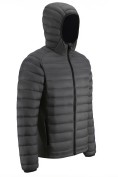 Оптом Куртка мужская гибридная стёганая с капюшоном с графеновой подкладкой черного цвета 9621_1Ch, фото 3