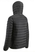 Оптом Куртка мужская гибридная стёганая с капюшоном с графеновой подкладкой черного цвета 9621_1Ch, фото 4