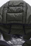 Оптом Куртка мужская гибридная стёганая с капюшоном с графеновой подкладкой цвета хаки 9621_1Kh, фото 13