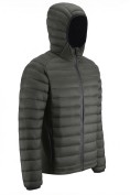 Оптом Куртка мужская гибридная стёганая с капюшоном с графеновой подкладкой цвета хаки 9621_1Kh, фото 3