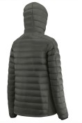 Оптом Куртка мужская гибридная стёганая с капюшоном с графеновой подкладкой цвета хаки 9621_1Kh, фото 6