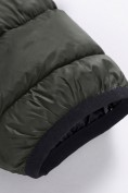 Оптом Куртка мужская гибридная стёганая с капюшоном с графеновой подкладкой цвета хаки 9621_1Kh, фото 9