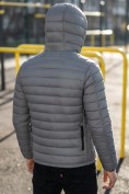 Оптом Куртка мужская гибридная стёганая с капюшоном с графеновой подкладкой темно-серого цвета 9621_1TC, фото 3