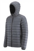 Оптом Куртка мужская гибридная стёганая с капюшоном с графеновой подкладкой темно-серого цвета 9621_1TC, фото 2