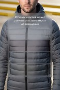 Оптом Куртка мужская гибридная стёганая с капюшоном с графеновой подкладкой темно-серого цвета 9621_1TC, фото 6