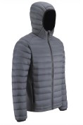 Оптом Куртка мужская гибридная стёганая с капюшоном с графеновой подкладкой темно-серого цвета 9621_1TC, фото 3