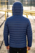 Оптом Куртка мужская гибридная стёганая с капюшоном с графеновой подкладкой темно-синего цвета 9621_1TS, фото 6