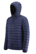 Оптом Куртка мужская гибридная стёганая с капюшоном с графеновой подкладкой темно-синего цвета 9621_1TS, фото 2
