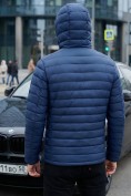 Оптом Куртка мужская гибридная стёганая с капюшоном с графеновой подкладкой темно-синего цвета 9621_1TS, фото 3