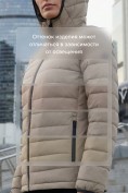Оптом Куртка женская гибридная стёганая с капюшоном с графеновой подкладкой бежевого цвета 9622_1B, фото 2