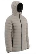Оптом Куртка женская гибридная стёганая с капюшоном с графеновой подкладкой бежевого цвета 9622_1B, фото 3
