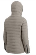 Оптом Куртка женская гибридная стёганая с капюшоном с графеновой подкладкой бежевого цвета 9622_1B, фото 6