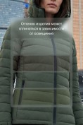 Оптом Куртка женская гибридная стёганая с капюшоном с графеновой подкладкой цвета хаки 9622_1Kh, фото 4