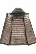 Оптом Куртка женская гибридная стёганая с капюшоном с графеновой подкладкой цвета хаки 9622_1Kh, фото 7