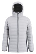 Оптом Куртка женская гибридная стёганая с капюшоном с графеновой подкладкой серого цвета 9622_1Sr