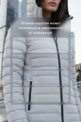Оптом Куртка женская гибридная стёганая с капюшоном с графеновой подкладкой серого цвета 9622_1Sr, фото 6