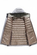 Оптом Куртка женская гибридная стёганая с капюшоном с графеновой подкладкой серого цвета 9622_1Sr, фото 7