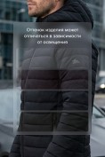 Оптом Куртка мужская стёганая с капюшоном с графеновой подкладкой черного цвета 9623_1Ch, фото 3
