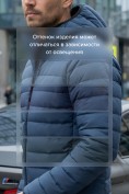 Оптом Куртка мужская стёганая с капюшоном с графеновой подкладкой синего цвета 9623_1S, фото 4