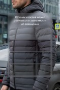 Оптом Куртка мужская стёганая с капюшоном с графеновой подкладкой темно-серого цвета 9623_1TC, фото 4