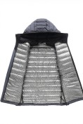 Оптом Куртка мужская стёганая с капюшоном с графеновой подкладкой темно-серого цвета 9623_1TC, фото 7