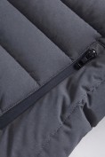 Оптом Куртка мужская стёганая с капюшоном с графеновой подкладкой темно-серого цвета 9623_1TC, фото 8