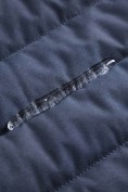 Оптом Куртка мужская стёганая с капюшоном с графеновой подкладкой темно-синего цвета 9623_1TS, фото 11