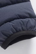 Оптом Куртка мужская стёганая с капюшоном с графеновой подкладкой темно-синего цвета 9623_1TS, фото 14
