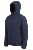 Оптом Куртка мужская стёганая с капюшоном с графеновой подкладкой темно-синего цвета 9623_1TS, фото 2