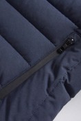Оптом Куртка мужская стёганая с капюшоном с графеновой подкладкой темно-синего цвета 9623_1TS, фото 8