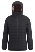 Оптом Куртка женская стёганая с капюшоном с графеновой подкладкой черного цвета 9624_1Ch