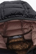 Оптом Куртка женская стёганая с капюшоном с графеновой подкладкой черного цвета 9624_1Ch, фото 10