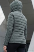 Оптом Куртка женская стёганая с капюшоном с графеновой подкладкой цвета хаки 9624_1Kh, фото 2