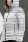 Оптом Куртка женская стёганая с капюшоном с графеновой подкладкой светло-бежевого цвета 9624_1SB, фото 3