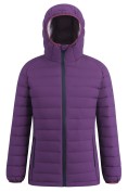 Оптом Куртка женская стёганая с капюшоном с графеновой подкладкой темно-фиолетового цвета 9624_1TF